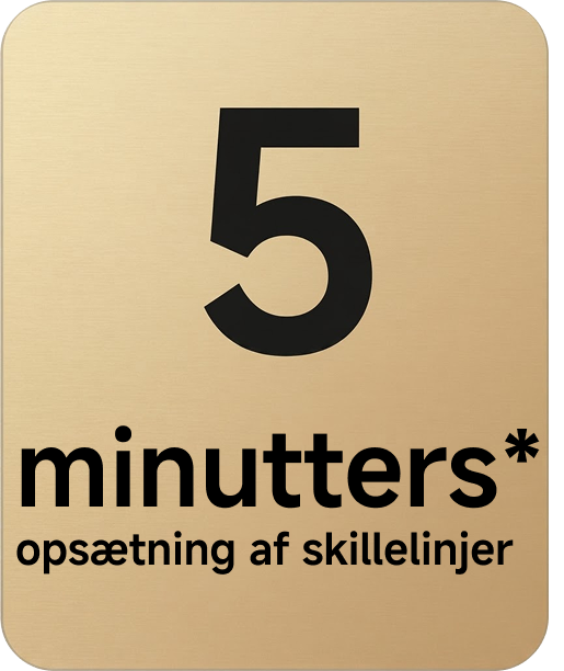 5-minutters* opsætning af skillelinjer