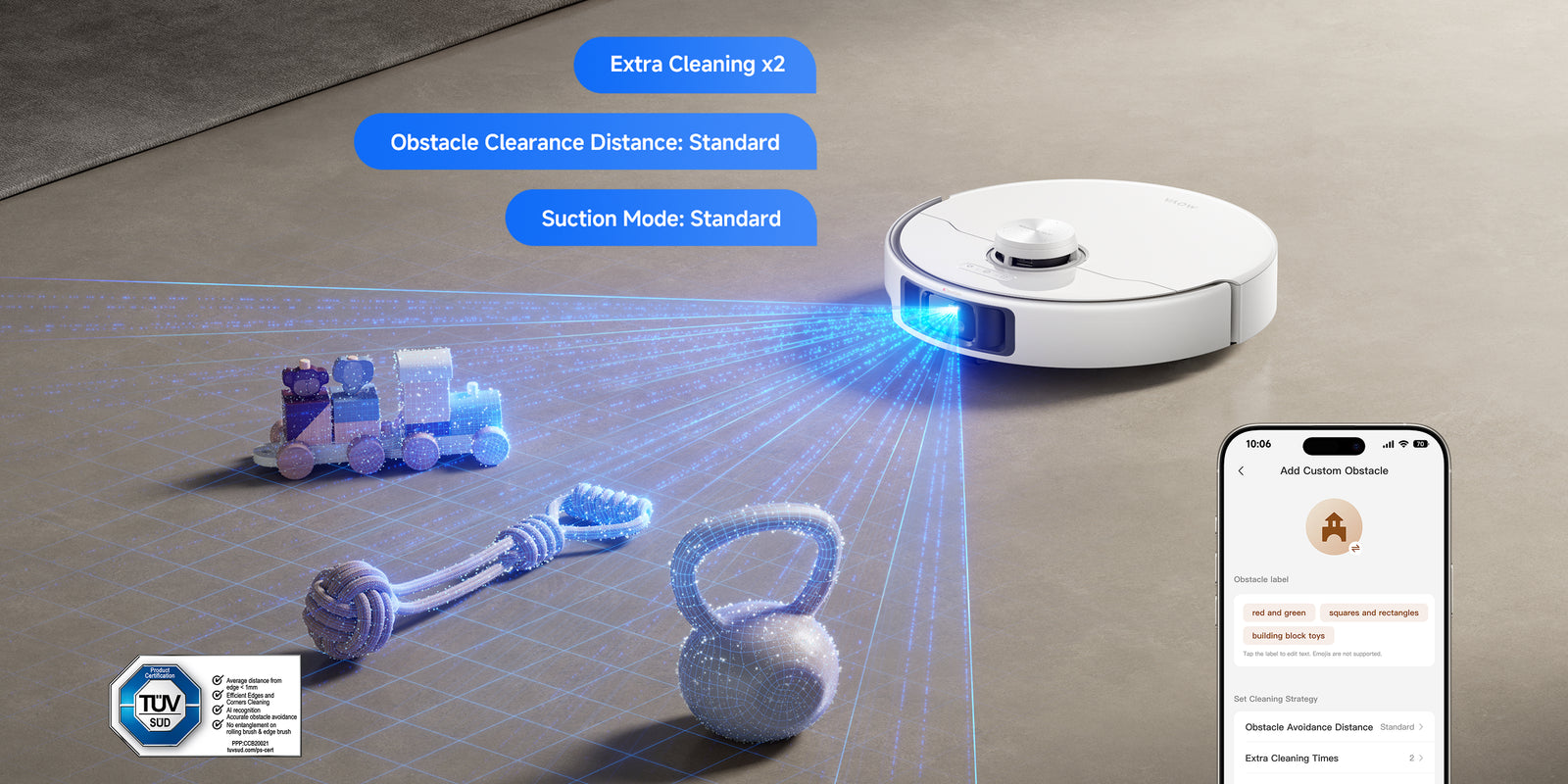 Smart forhindringsundvigelse med app-styring - 