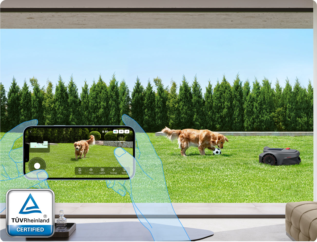 TrueGuard™ Live Video &amp;Patruljering for sikkerhed i haven - 